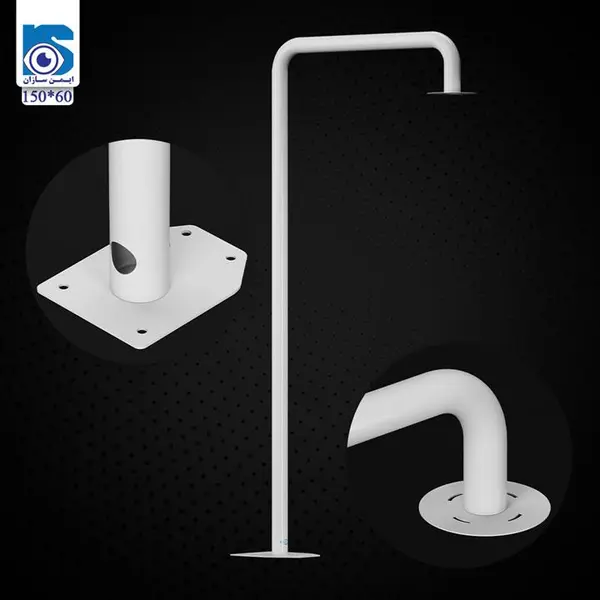 پایه براکت فلزی سقفی دیواری L شکل 60*150 - 4