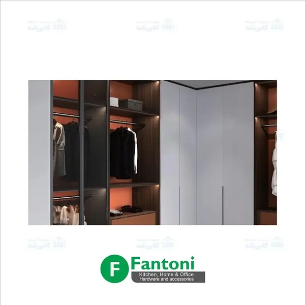 چراغ LED داخلی کمد و کابینت روکار شیبدار سایز 60 تا 120 سری اسلیم فانتونی N731 تا N733 - 2