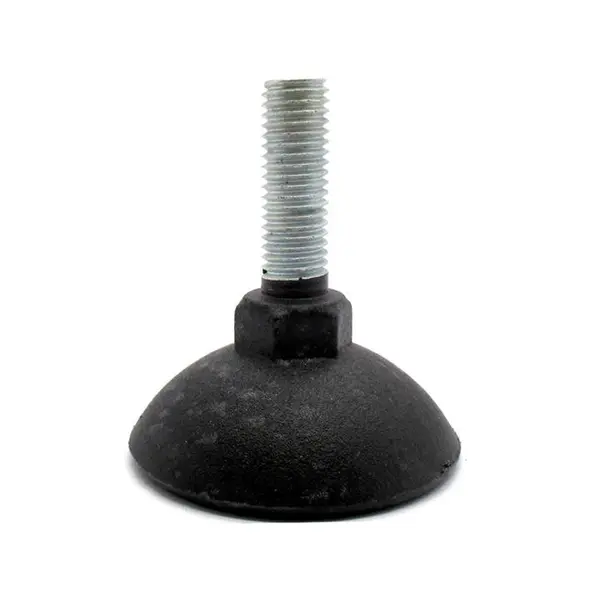 پایه گرد آهنی کف پلاستیکی m12 قطر 60 طول پیچ 40 میلی‌متر کد 00202016 - 2