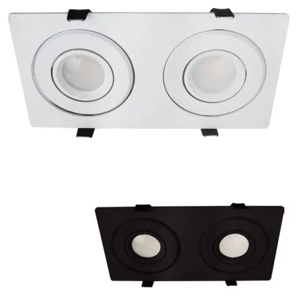 قاب هالوژن سقفی توکار دو تایی شعاع مدل SH-6302 - 2