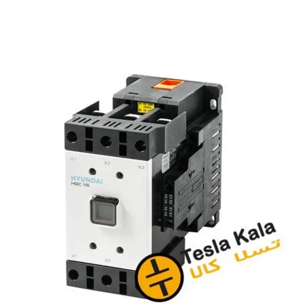 کنتاکتور قدرت، 115 آمپر،60 کیلووات، بوبین 100-220 AC/DC برند هیوندای مدل HGC - 3