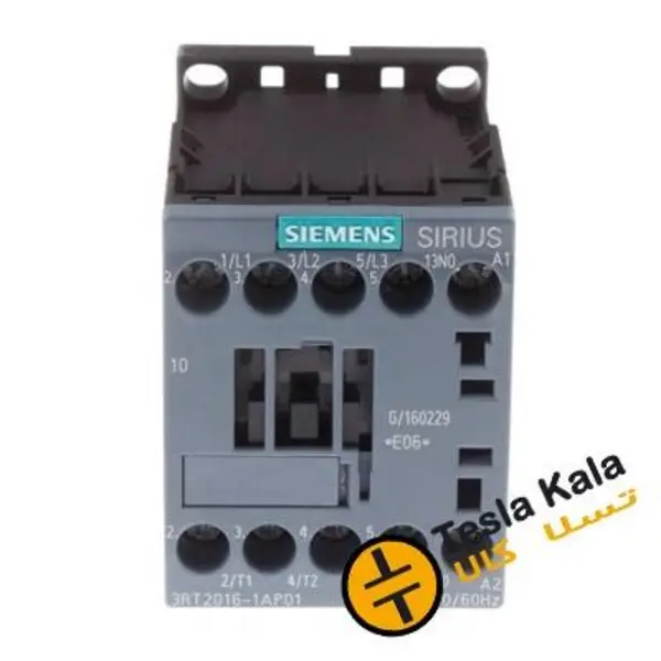 کنتاکتور قدرت، 12 آمپر، 5.5 کیلووات، بوبین 230VAC ،مدل SIEMENS 3RT2017-1AP01 - 2