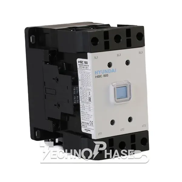 کنتاکتور قدرت، 130 آمپر، 65 کیلووات، بوبین 100-220 AC/DC برند هیوندای مدل HGC - 4
