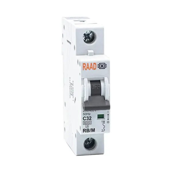 کلید مینیاتوری 1 پل 32 آمپر RB-M-1P-C32-6KA رعد - 2