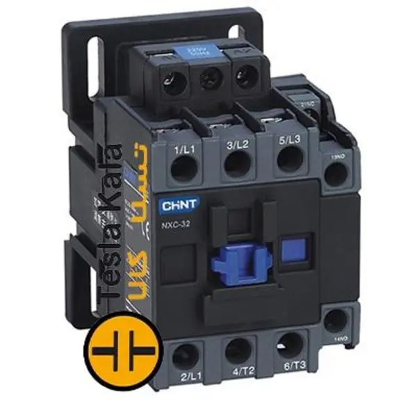 کنتاکتور 18 آمپر 7.5 کیلووات برند CHINT بوبین VAC 220 مدل 18-NXC - 2