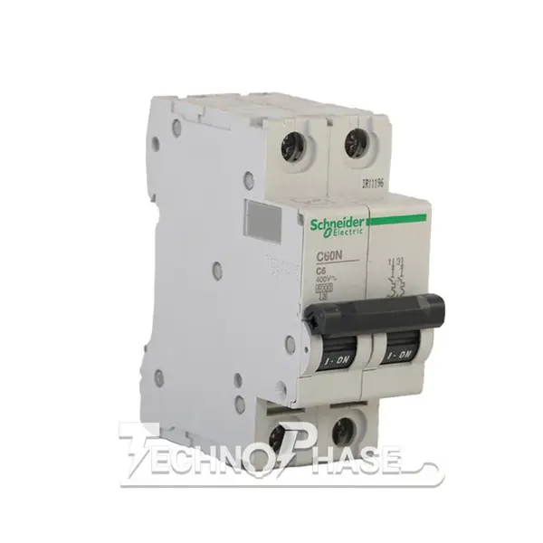کلید مینیاتوری دو پل 20 آمپر اشنایدر مدل C60N - 2