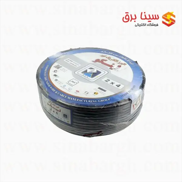 کابل برق افشان 2 در 4 (4×2) البرز الکتریک نور (لینکو) کلاف 100 متری - 4