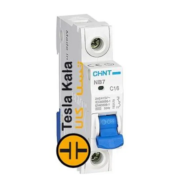 کلید مینیاتوری تک پل تک فاز 2 آمپر 6 کیلو آمپر CHINT سری NB7-1P C - 3