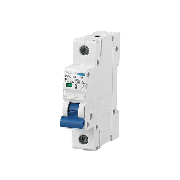 کلید مینیاتوری یک پل 63 آمپر پارس اروند مدل CV47-B63-6K-1P - 2