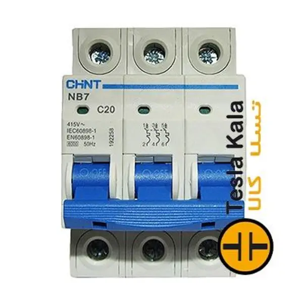 کلید مینیاتوری سه پل سه فاز 6 آمپر 6 کیلو آمپر CHINT سری NB7-3P C - 2