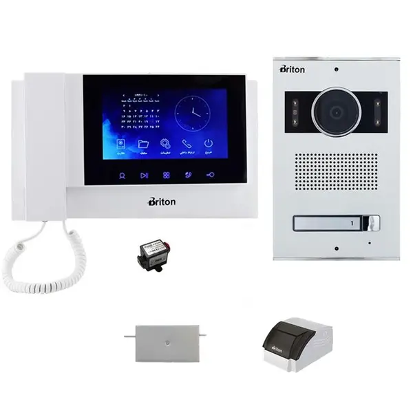 مجموعه دربازکن تصویری برایتون مدل 7030-2001 یک طبقه به همراه محافظ ولتاژ مانیتور - 2