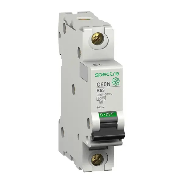 کلید مینیاتوری c60 یک پل  6 آمپر منحنی قطع c اسپکتر - 2