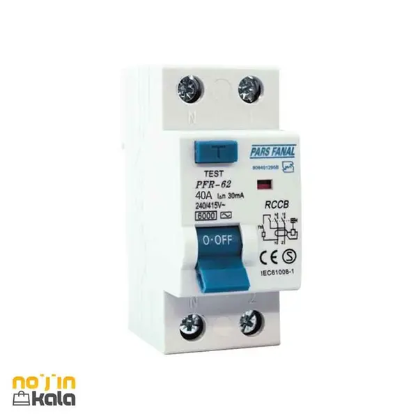 کلید محافظ جان (RCCB) چهار پل 32 آمپر پارس فانال مدل PFR4P - 3