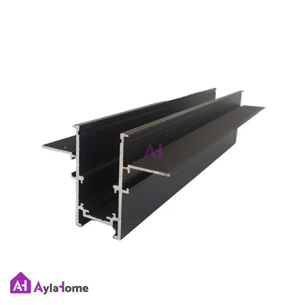 پروفیل ریل مگنتی آلومینیومی 2/5 سانتی توکار کد LMR25 مشکی (شاخه 3 متری) - 2