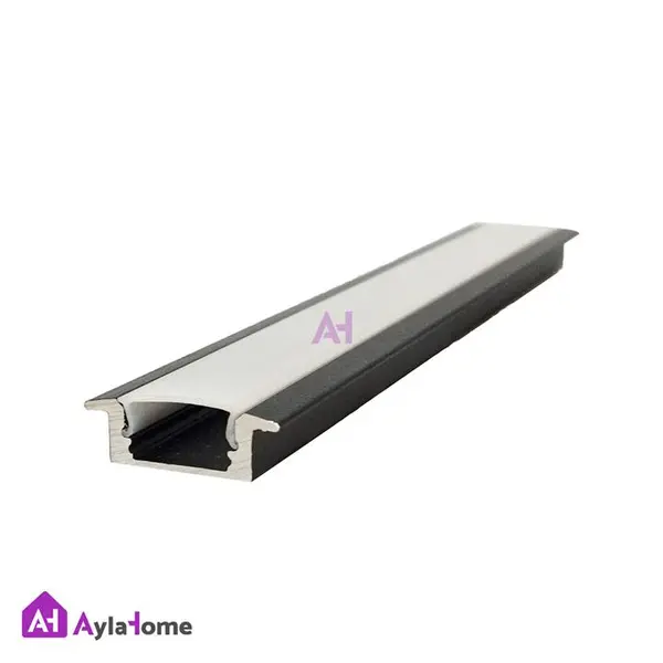 پروفیل نور خطی آلومینیومی 2 سانتی توکار کد L20B مشکی - 2