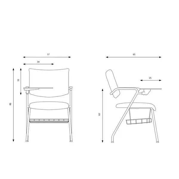 صندلی آموزشی با سبد اروند مدل 3810S - 2