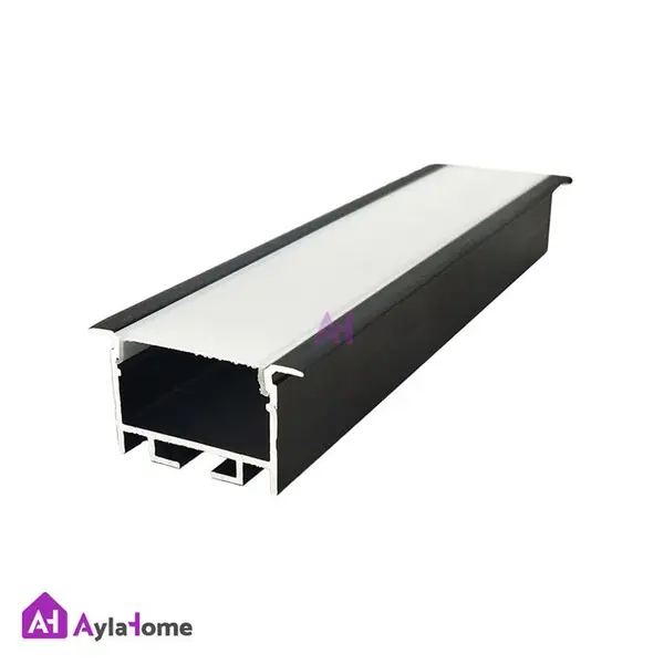 پروفیل نور خطی آلومینیومی 3 سانتی لبه دار کد L30B مشکی (شاخه 3 متری) - 2