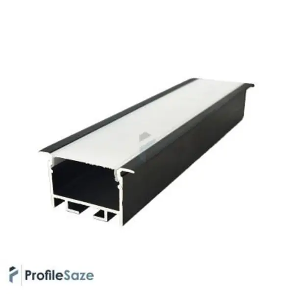 پروفیل نور خطی آلومینیومی 3 سانتی لبه دار کد L30B مشکی (شاخه 3 متری) - 3