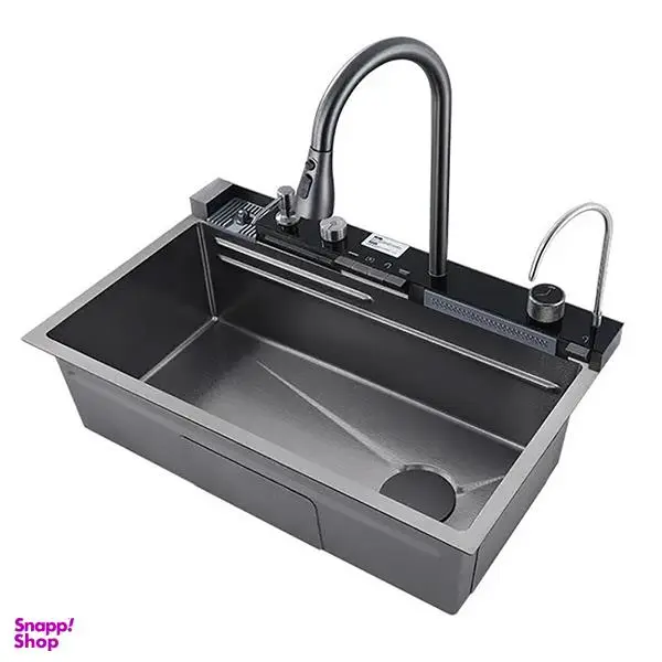 سینک ظرفشویی استیل هوادیا مدل پیانویی 5کلید توکار - 5