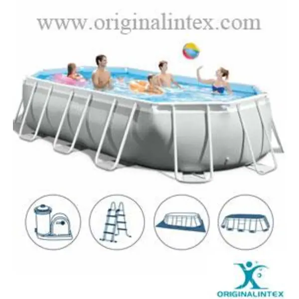 استخر پیش ساخته 5 متری اینتکس 26796 فریم بیضی فول 503*274*122 - 3
