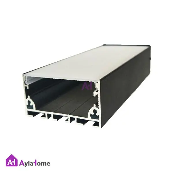 پروفیل نور خطی آلومینیومی 5 سانتی بدون لبه کد L50B مشکی - 2