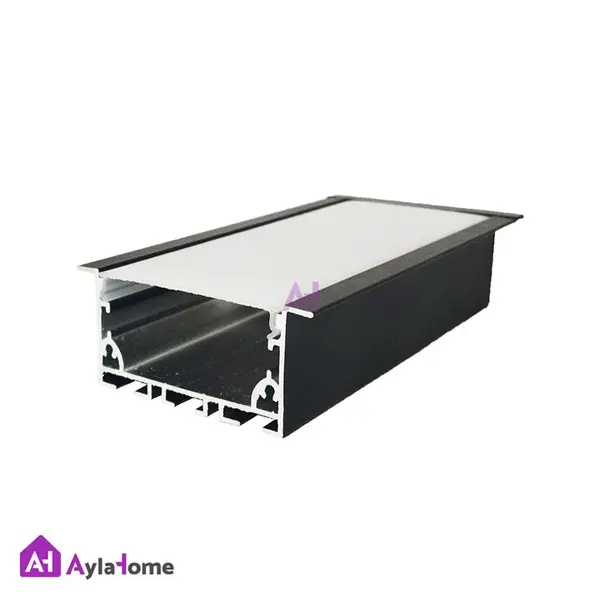 پروفیل نور خطی آلومینیومی 5 سانتی لبه دار کد L51B مشکی - 2