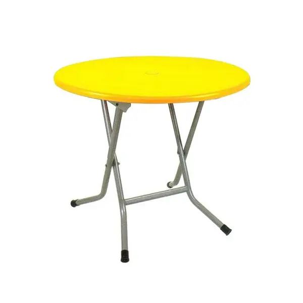میز گرد پایه فلزی تاشو ناصر پلاستیک کد 722 - 6