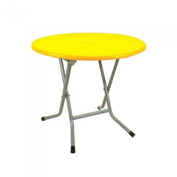 میز گرد پایه فلزی تاشو ناصر پلاستیک کد 722 - 5