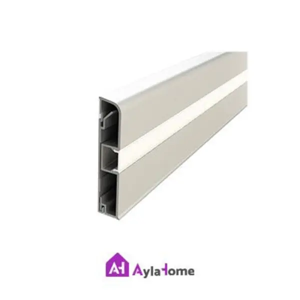 قرنیز آلومینیومی 8 سانتی با شیار LED کد LS8 (شاخه 3 متری) - 4