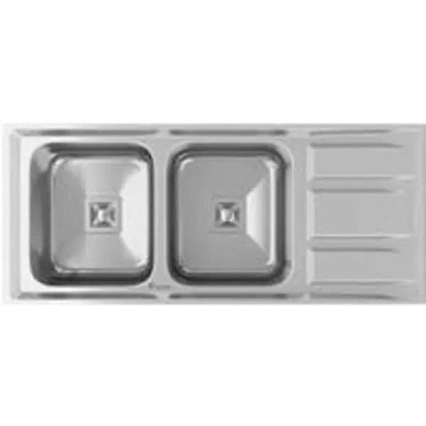 سینک ظرفشویی توکار داتیس مدل DB-210 دو لگنه استیل ضدزنگ - 2
