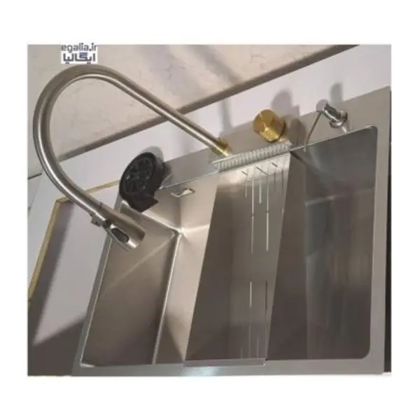 سینک ظرفشویی آبشاری دودی مشکی ضد خش لانه زنبوری HUADIAO - 2