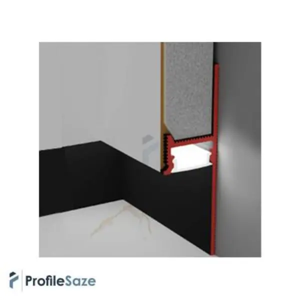 قرنیز آلومینیومی توکار کد LSK1565 مشکی - 2