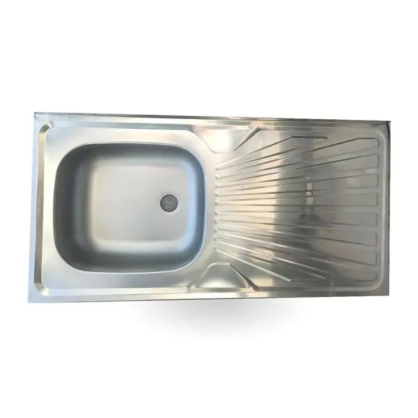 سینک کلاسیک استیل البرز (ساحل) تک لگن ۵۰×۱۰۰ - 5