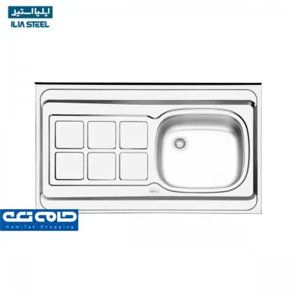 سینک کلاسیک ایلیا استیل 131 100 در 60 - 4