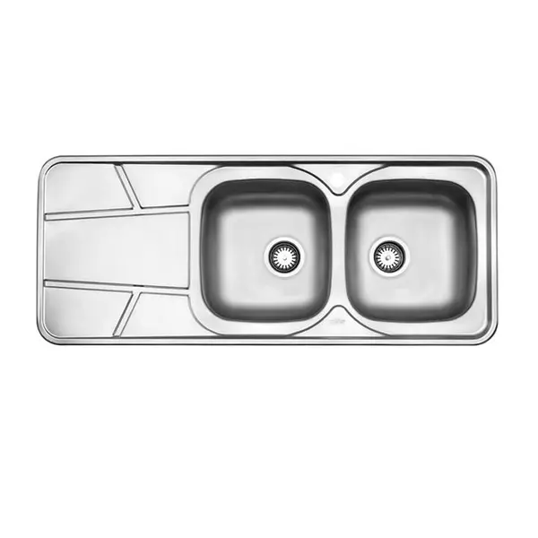 سینک دو لگنه نیمه فانتزی 217 توکار استیل البرز - 3