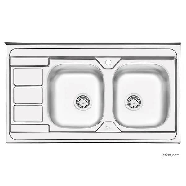 سینک ظرفشویی توکار ایلیا استیل مدل 3051 لگن راست - 6