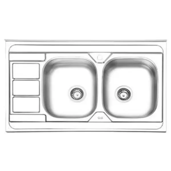 سینک ظرفشویی توکار ایلیا استیل مدل 3051 لگن راست - 4