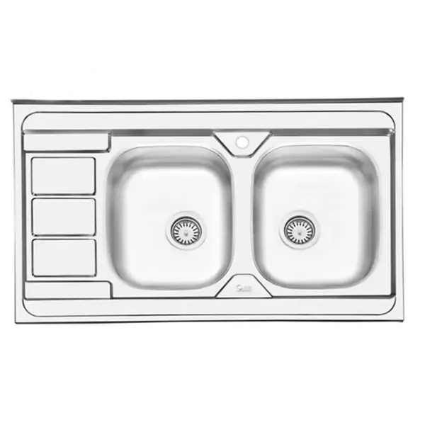سینک ظرفشویی توکار ایلیا استیل مدل 3051 لگن راست - 5