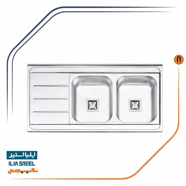 سینک ظرفشویی ایلیا استیل مدل 3060 روکار - 3