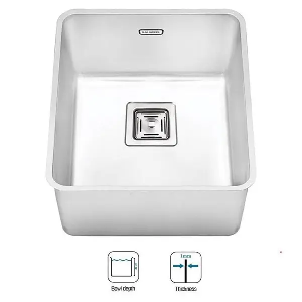 سینک ظرفشویی ایلیا استیل مدل 6004 زیرصفحه ای باکس - 5