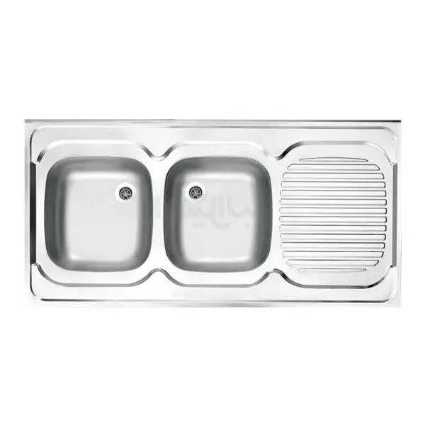 سینک کلاسیک دو لگن استیل البرز (ابعاد 60×120 سانتیمتر) - 3