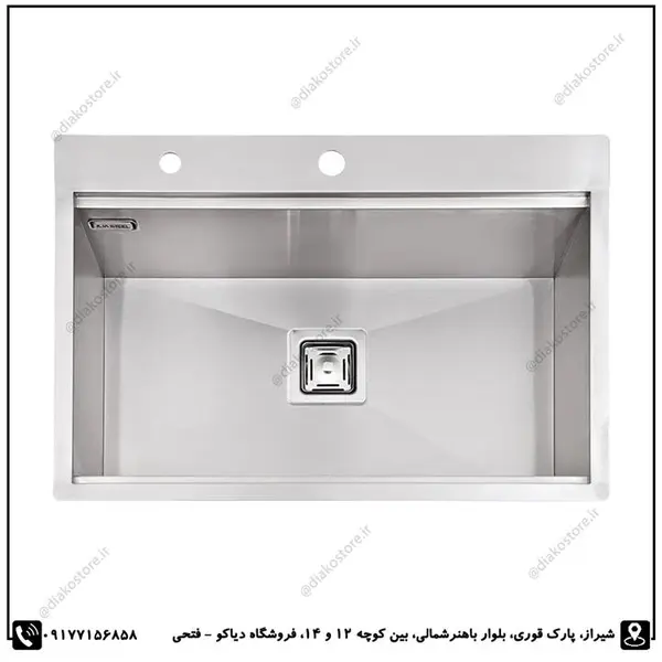سینک کورینی زیر صفحه‌ای ایلیا استیل مدل 6014 استیل - 4