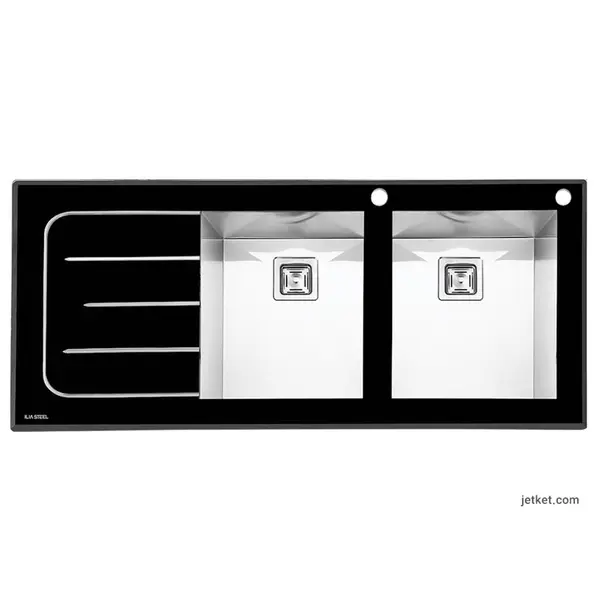 سینک شیشه ای ایلیا استیل مدل 8022 - 2