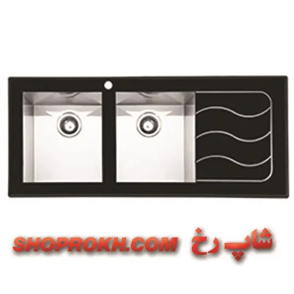 سینک شیشه ای ایلیا استیل مدل 8022 - 3