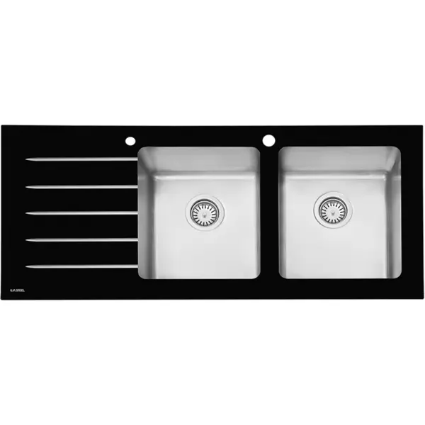 سینک ظرفشویی توکار ایلیا استیل مدل 8032 - 6