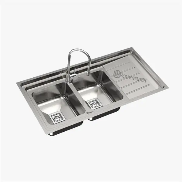 سینک استیل روکار برند بیمکث BIMAX مدل 925 - 2