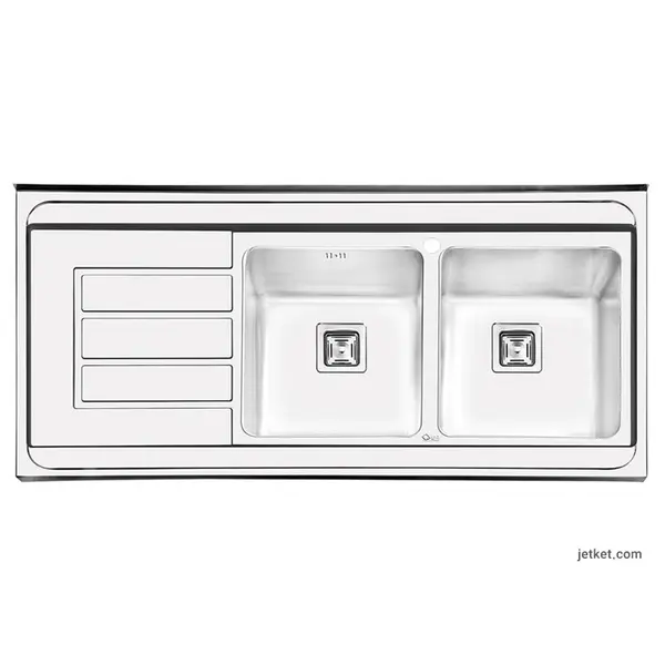 سینک ظرفشویی ایلیا استیل  iliasteel مدل 1062 روکار - 6