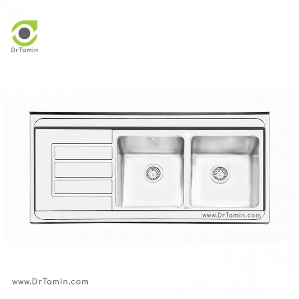 سینک ظرفشویی ایلیا استیل  iliasteel مدل 1062 روکار - 5