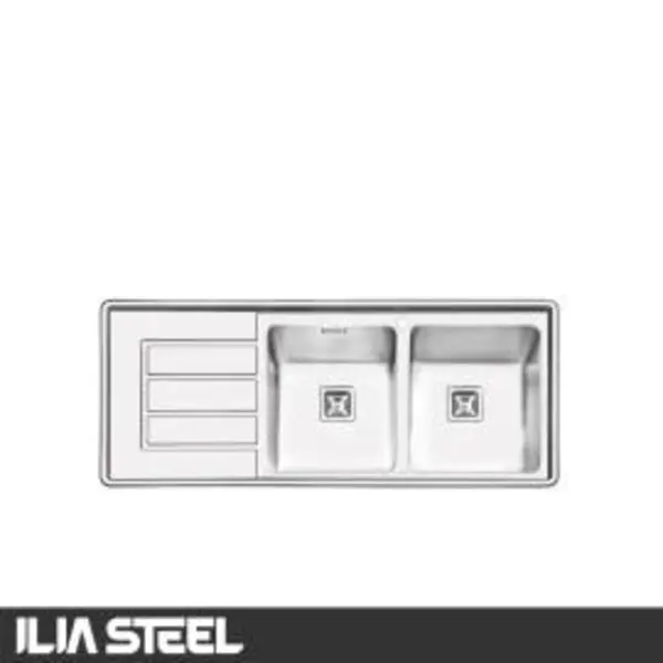 سینک ظرفشویی ایلیا استیل Ilia Steel مدل 2062 توکار - 2