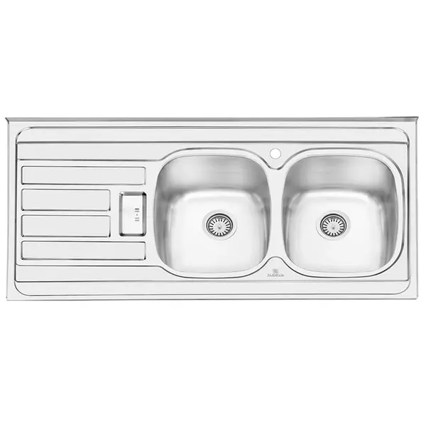 سینک ظرفشویی روکار پرنیان استیل مدل PS1101 - 4